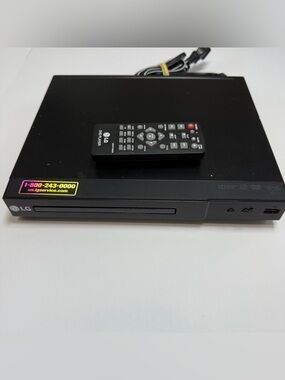 LG Black DVD Player TESTED & WORKING remote included y2k